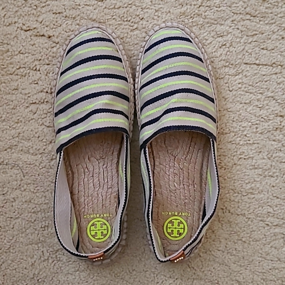 Tory Burch Striped Espadrilles Size 9